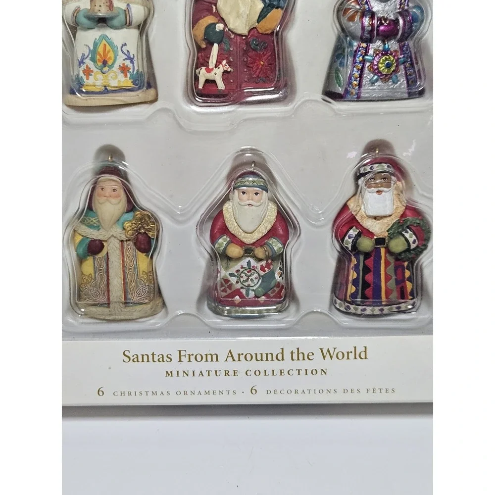06 Hallmark Keepsake Santas From Around the World Miniature Ornament Collection
